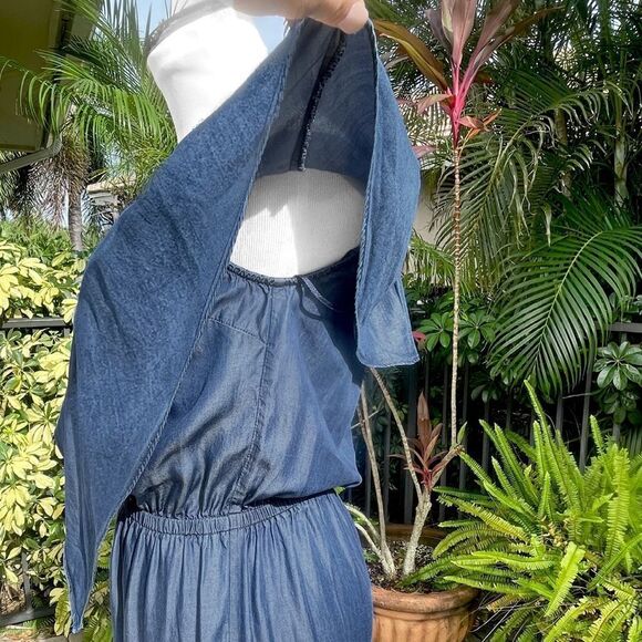 Halston Chambray Jumpsuit - Picture 7 of 11